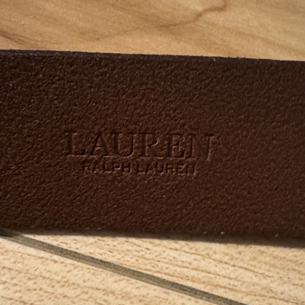 BNWOT Ralph Lauren Dark Brown Leather Belt